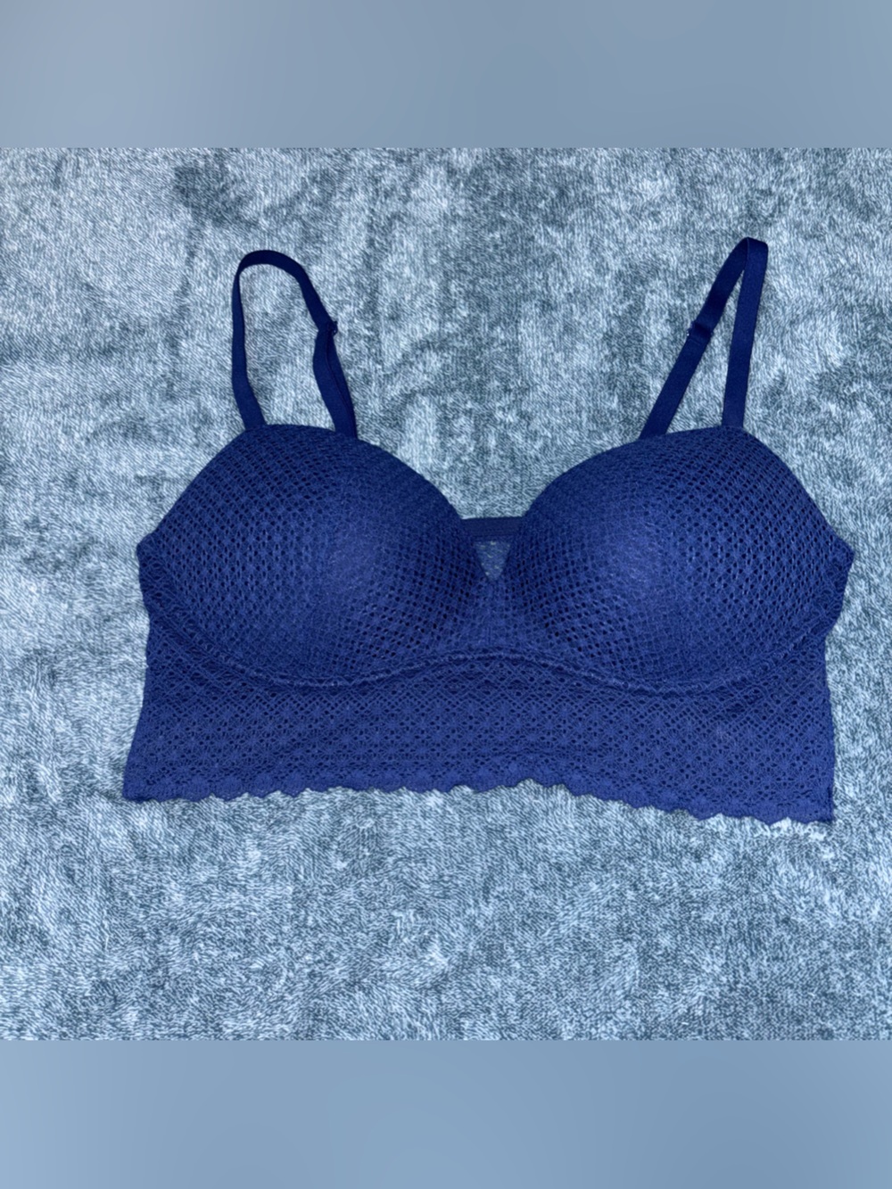 Victoria’s Secret Padded Without Wire Bralette in Navy Blue Size 36C